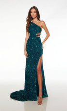 UNK-61589. Long, One Shoulder Neckline, Straight image 0