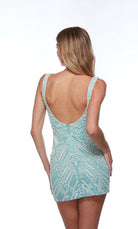UNK-84005. Short, Plunging Neckline, Straight image 4
