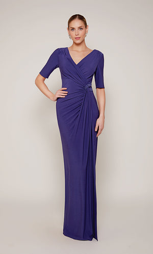 UNK-27682. Long, V-neck, Straight, Closed Back image 3