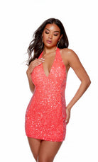 UNK-84016. Short, Halter Neckline, Straight, Open Back image 2