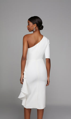 UNK-70006. Short, One Shoulder, Straight, Closed Back image 6