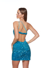 UNK-4779. Short, One Shoulder, Straight, Open Back image 8