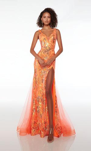 UNK-61549. Long, Plunging Neckline, Fit And Flare image 2