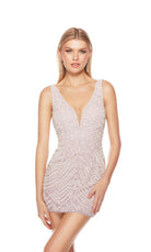 UNK-84005. Short, Plunging Neckline, Straight image 0