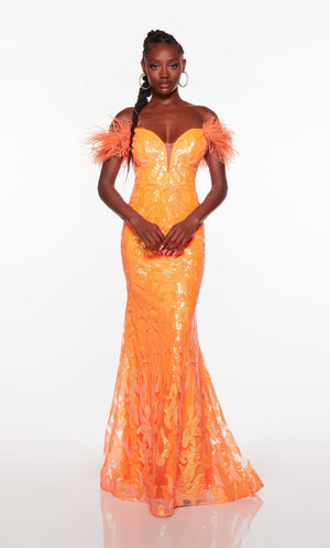 UNK-61331. Long, Off The Shoulder, Fit N Flare image 1