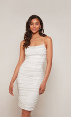 UNK-70039. Short, Cowl Neck, Straight, Strappy Back image 0