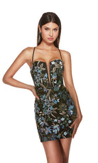 UNK-4880. Short, Plunging Neckline, Straight image 4