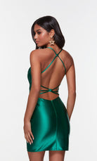 UNK-4528. Short, Cowl Neck, Straight, Strappy Back image 5