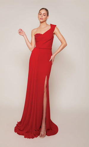 UNK-27650. Long, One Shoulder, Straight, Closed Back image 0