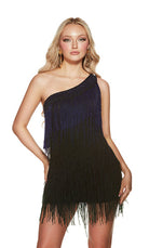 UNK-4874. Short, One Shoulder, Straight, Closed Back image 3