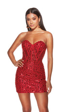 UNK-4825. Short, Sweetheart Neckline, Straight image 11