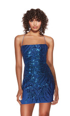 UNK-4888. Short, Square Neckline, Straight image 1