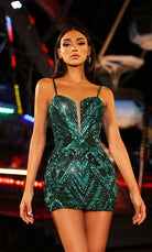 UNK-4840. Short, Plunging Neckline, Straight image 16