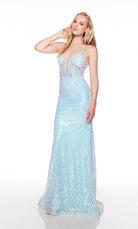 UNK-61397. Long, Plunging Neckline, Fit N Flare image 3