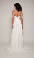 UNK-7100. Long, Cowl Neck, A-line, Open Back image 2