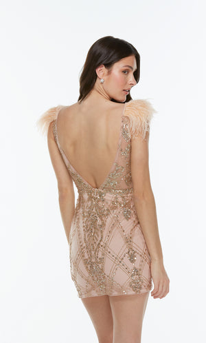 UNK-4501. Short, Plunging Neckline, Straight image 7