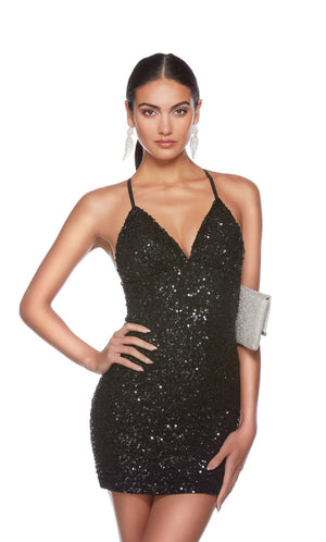 UNK-84000. Short, V Neckline, Straight, Strappy Back image 5