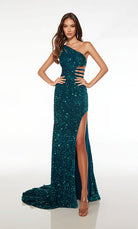 UNK-61589. Long, One Shoulder Neckline, Straight image 2