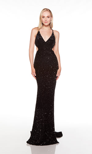 UNK-61339. Long, V Neck, Straight, Strappy Back image 0