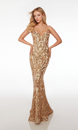 UNK-61677. Long, Spaghetti Strap Neckline, Mermaid image 0