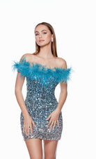 UNK-4647. Short, Off The Shoulder, Straight image 2