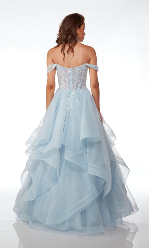 UNK-61636. Long, Off The Shoulder, Ballgown image 1