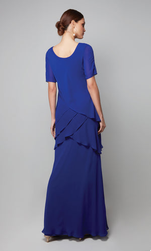 UNK-27593. Long, Scoop Neck, Straight, Closed Back image 1