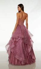 UNK-61524. Long, Strapless, Ballgown, Lace-up Back image 1