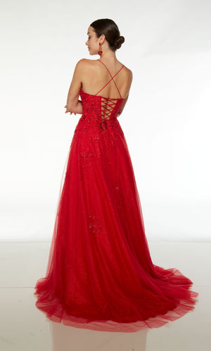 UNK-61479. Long , Scooped Neckline, Ballgown image 1