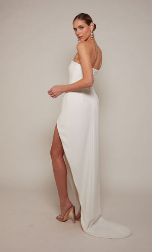 UNK-70042. Long, Strapless, High-low, Closed Back image 5