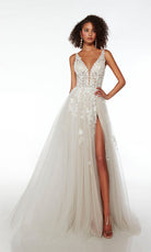 UNK-61722. Long, Plunging Neckline, A-line image 4
