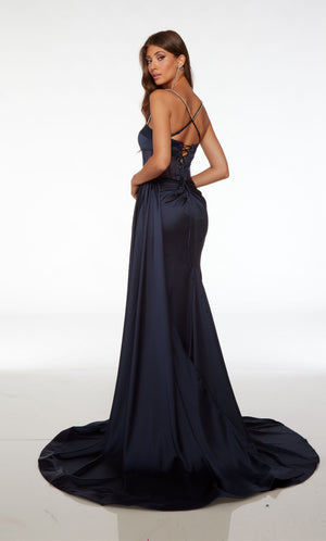 UNK-61486. Long, Plunging Neckline, Straight image 5