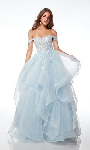UNK-61636. Long, Off The Shoulder, Ballgown image 2