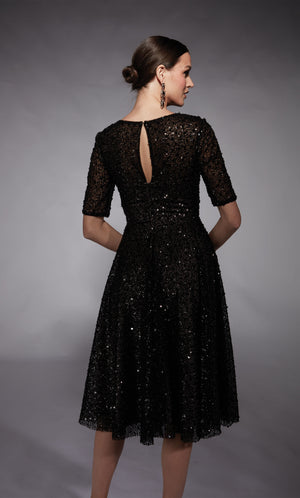 UNK-70062. Short, Illusion Neckline, A-line image 1