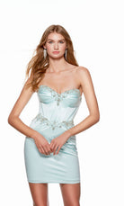 UNK-4709. Short, Sweetheart Neckline, Straight image 1