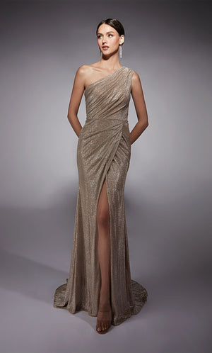 UNK-27763. Long, One Shoulder, Straight, Closed Back image 2