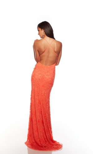 UNK-88007. Long, V Neckline, Straight, Open Back image 10