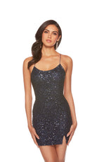 UNK-84002. Short, Scooped Neckline, Straight image 8