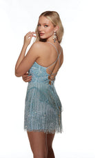 UNK-4807. Short, Plunging Neckline, Straight image 1