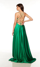 UNK-1748. Long, Plunging Neckline, A-line, Strappy Back image 7