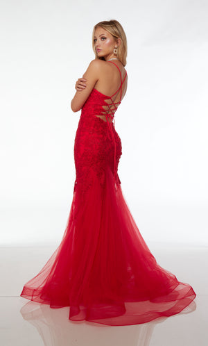 UNK-61478. Long, Plunging Neckline, Mermaid image 1