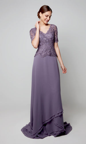 UNK-27556. Long, V-neck, Straight, Keyhole Back image 0