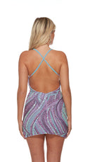 UNK-4640. Short, V-neck, Straight, Strappy Back image 11