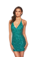 UNK-84001. Short, V Neckline, Straight, Strappy Back image 22