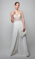 UNK-70017. Long, V-neck, Jumpsuit, Closed Back image 4