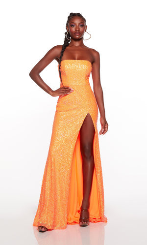 UNK-61399. Long, Strapless, Straight, Closed Back image 2