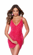 UNK-4772. Short, V-neck, Straight, Strappy Back image 8
