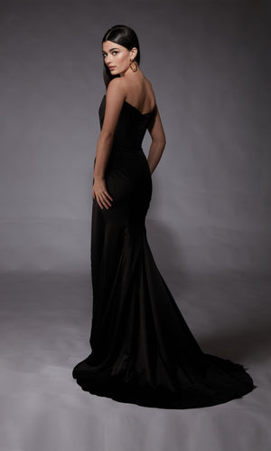 UNK-7093. Long, Strapless, Straight, Closed Back image 10