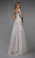 UNK-7033. Long Bridal Gown, Strapless, A-line, Closed image 1