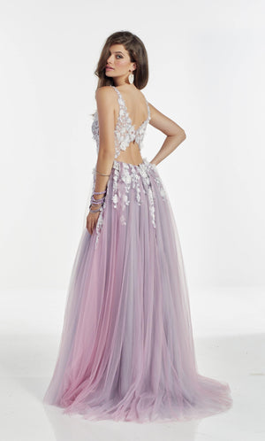 UNK-60894. Long, Plunging Neckline, A-line image 8